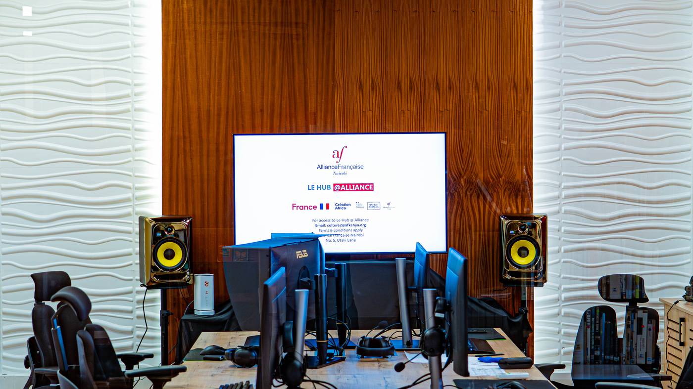 The audio and editing suite at Le Hub @Alliance, Nairobi